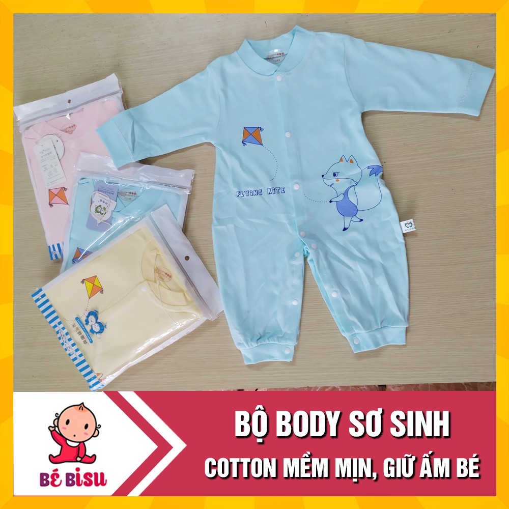 Bộ Body COTTON dài tay sơ sinh CÚC GIỮA mềm mịn, giữ ấm cho bé ( MỚI)