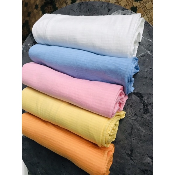 vải thun cotton giấy Hàn màu baby