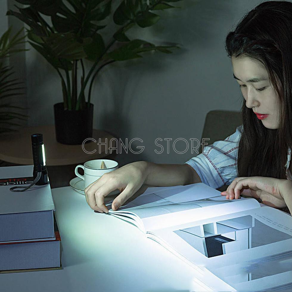 Đèn pin mini siêu sáng T1 3 chế độ sáng, chống nước, kèm hộp + cáp sạc