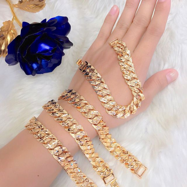 Lắc tay nam nữ mạ vàng 24k