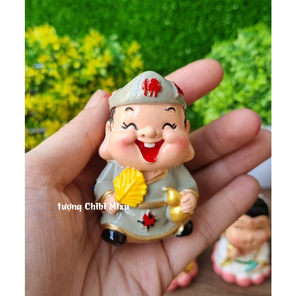 Bộ 03 tượng Phật Tổ - Quan Âm - Tế Công size 6cm