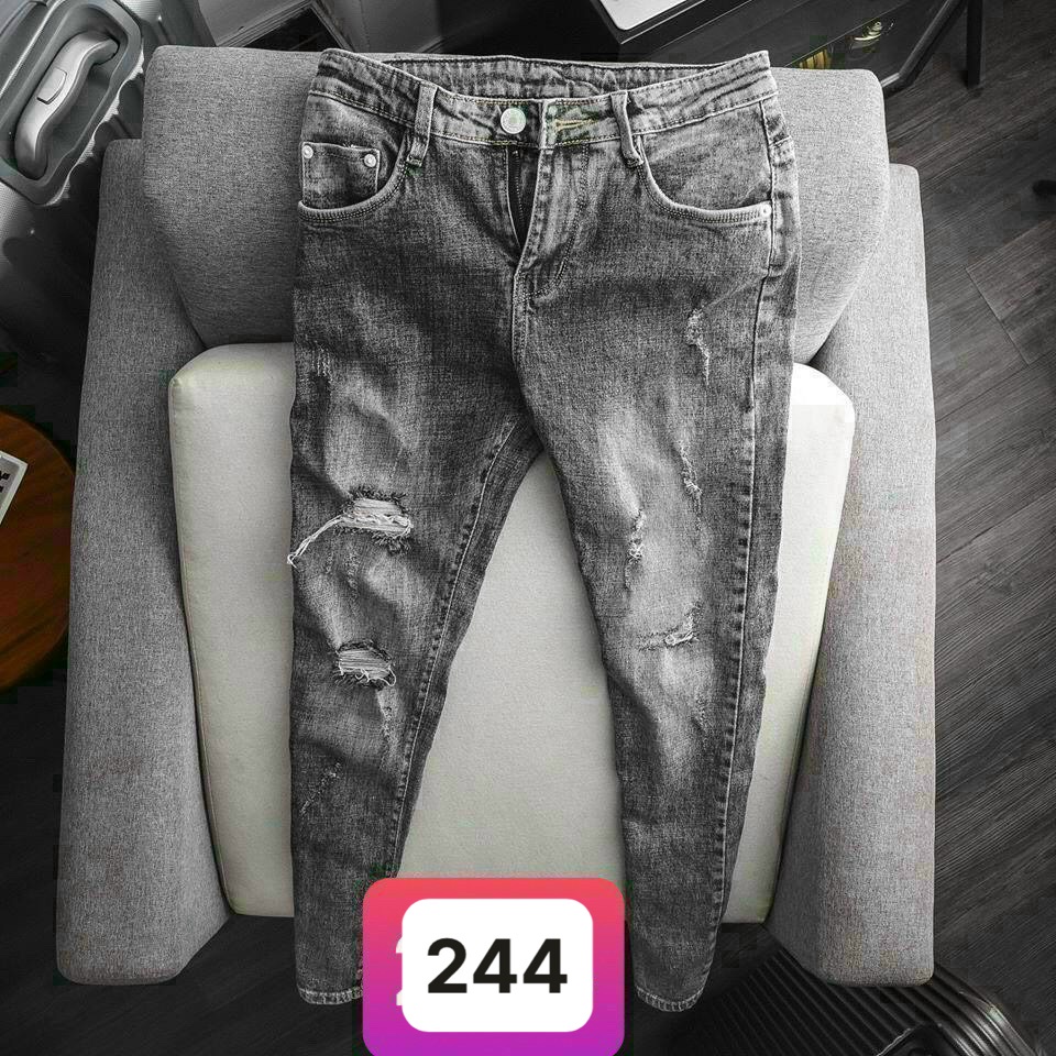 Quần Jean Nam Cao Cấp 💝Freeship💝 Quần Bò Nam Rách Xước Quần Rin Nam Cao Cấp Co Giãn HU700 | BigBuy360 - bigbuy360.vn