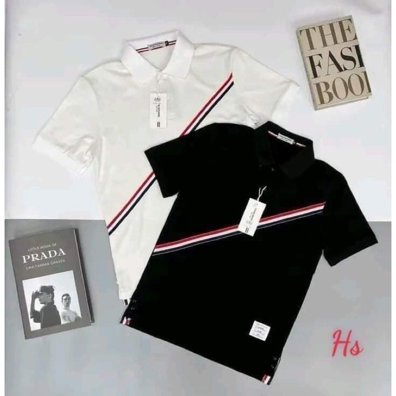 Áo polo chéo chất cotton su from rộng