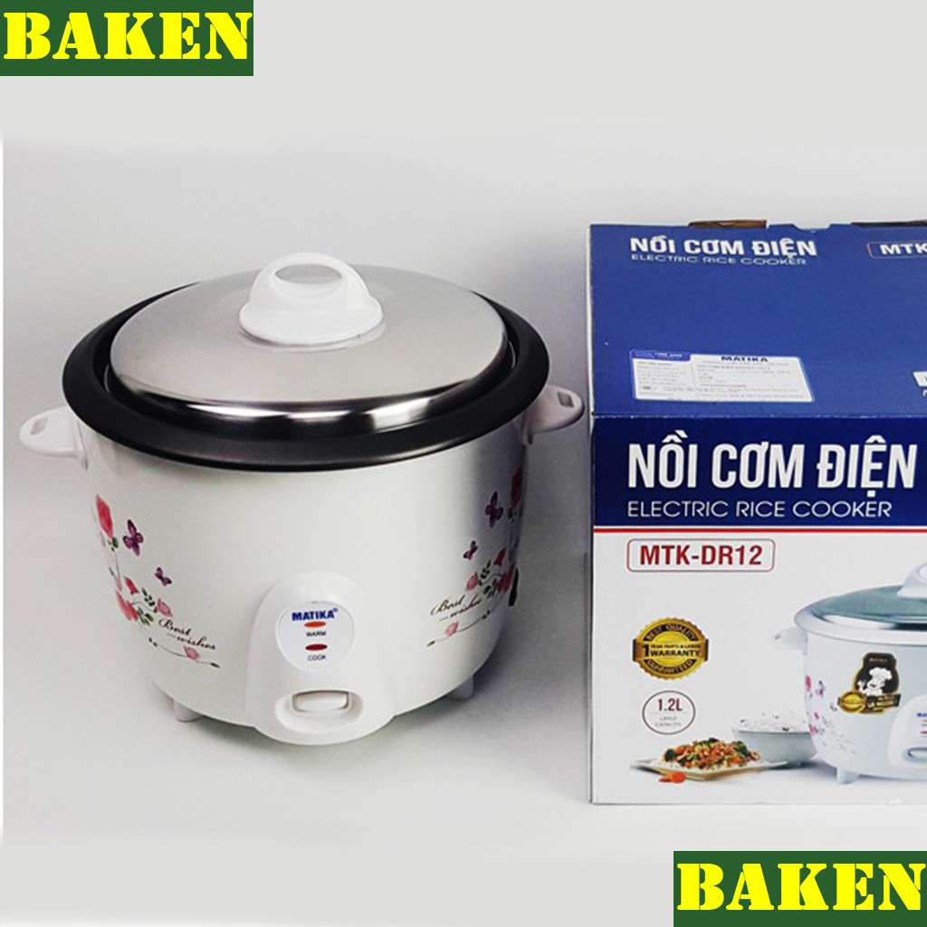 Nồi Cơm Điện Mini Nắp Rời 1.2L MATIKA MTK-DR12 - BAKEN | BigBuy360 - bigbuy360.vn