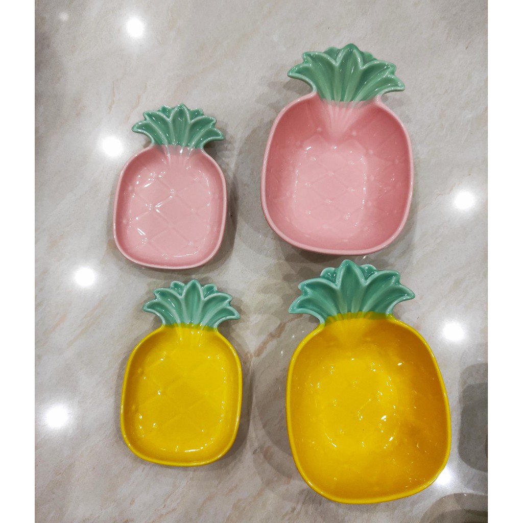 Bát Ăn Dặm Gốm Sứ Kiểu Nhật Cho Bé Hình Quả Dứa, Chén Ăn Dặm Cho Bé Trai Bé Gái