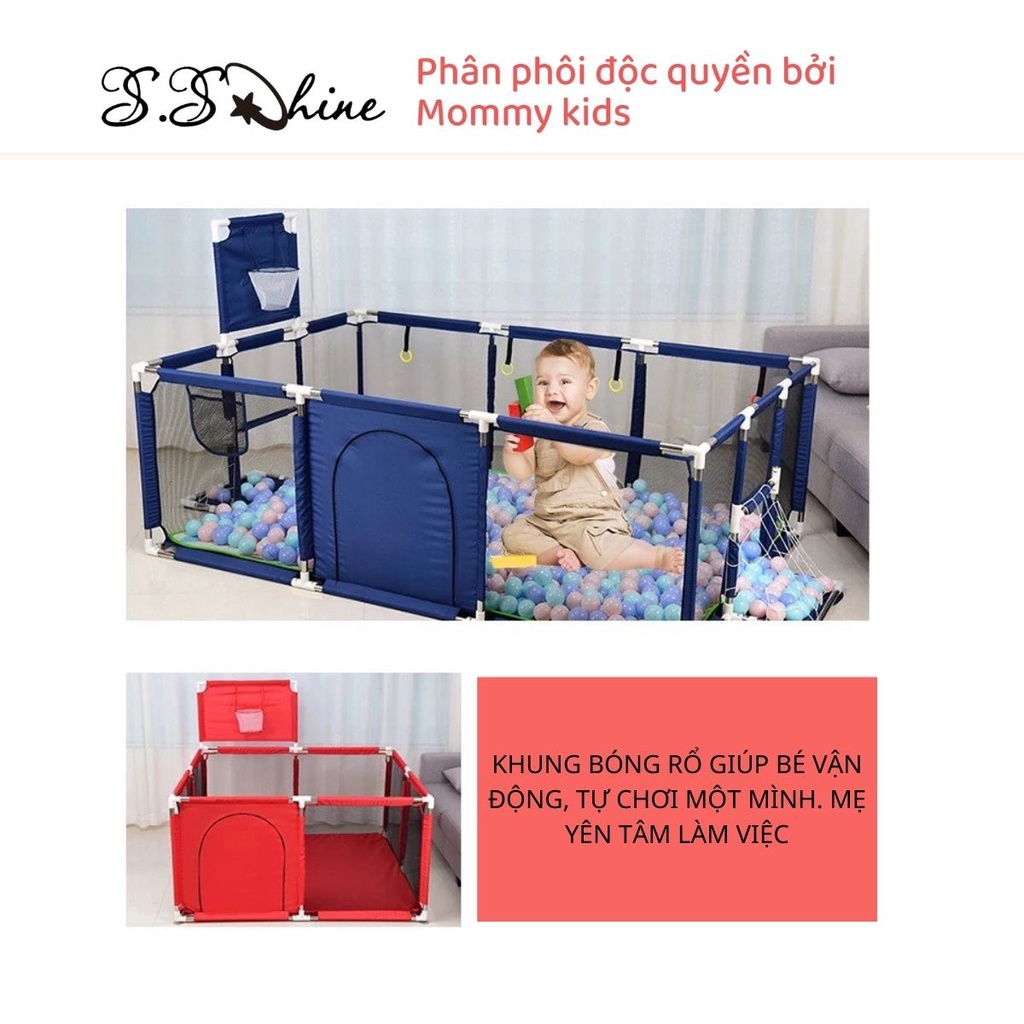 Quây cũi kiêm nhà bóng S.Shine hình chữ nhật kích thước 1m2.1m8 tính cả 2 khung thành 1m2.2m3