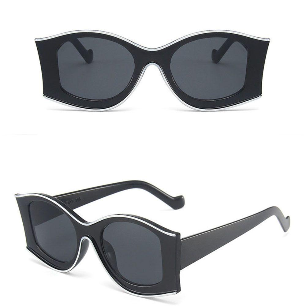 Kính Mát Gọng Hình Học Lớn Màu Sắc Tương Phản Phong Cách Hàn Quốc Thời Trang Cho Nữ