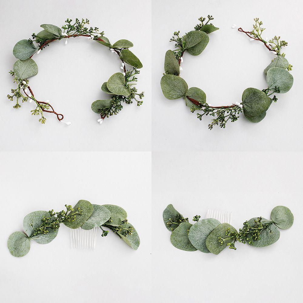 LAY Lược Cài Tóc Hình Lá Xanh Mới