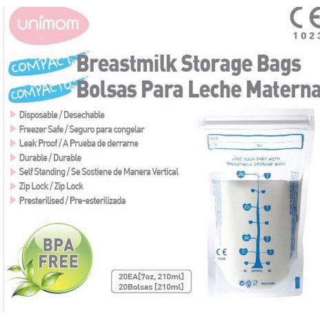 Túi trữ sữa Unimom Compact UM870367 20 túi (không cảm ứng)