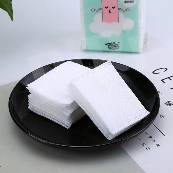 Bông tẩy trang Cotton pads 50 miếng đắp mặt sang xịn mịn gói nhỏ Organic cao cấp