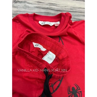 Bộ cotton nhện đỏ bé trai