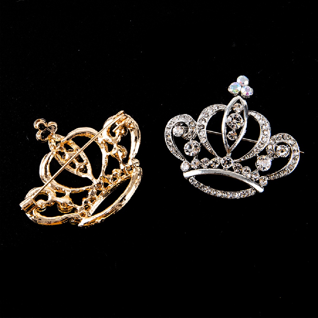 Ghim Cài Áo Hình Vương Miện Đính Đá Thời Trang