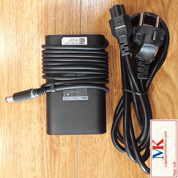 Sạc dùng cho Laptop Dell 19.5v-3.34a Ovan chân kim to 7.4×5.0mm  - bóc máy