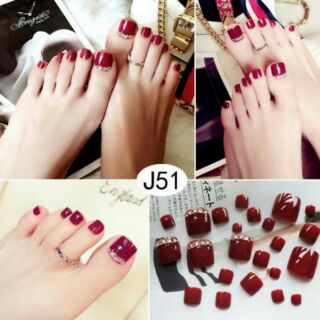 Móng chân giả nail chân giả đính đá đẹp