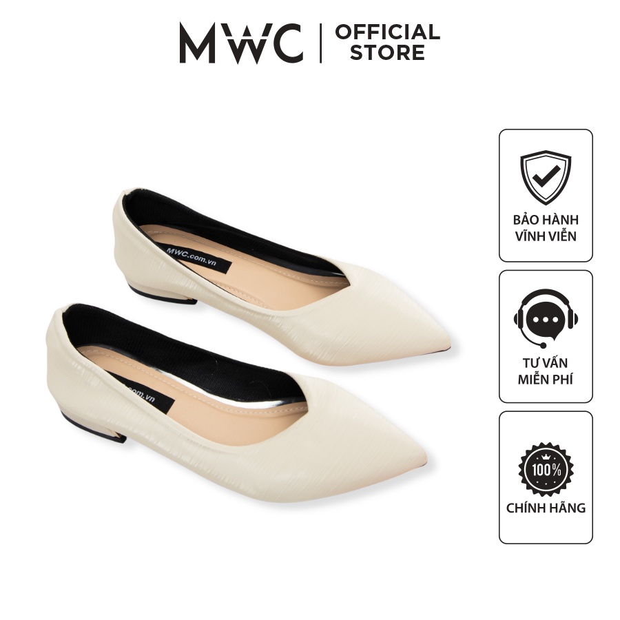 Giày MWC 2219 - Giày Búp Bê Đế Bệt, Búp Bê Basic Lụa Satin