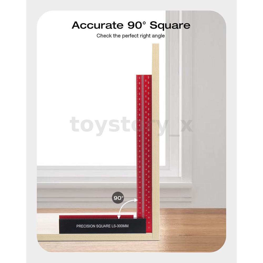 Thước Đo Tốc Độ Bằng Hợp Kim Nhôm Hình Vuông 300mm Tiện Dụng Cho Chế Biến Gỗ