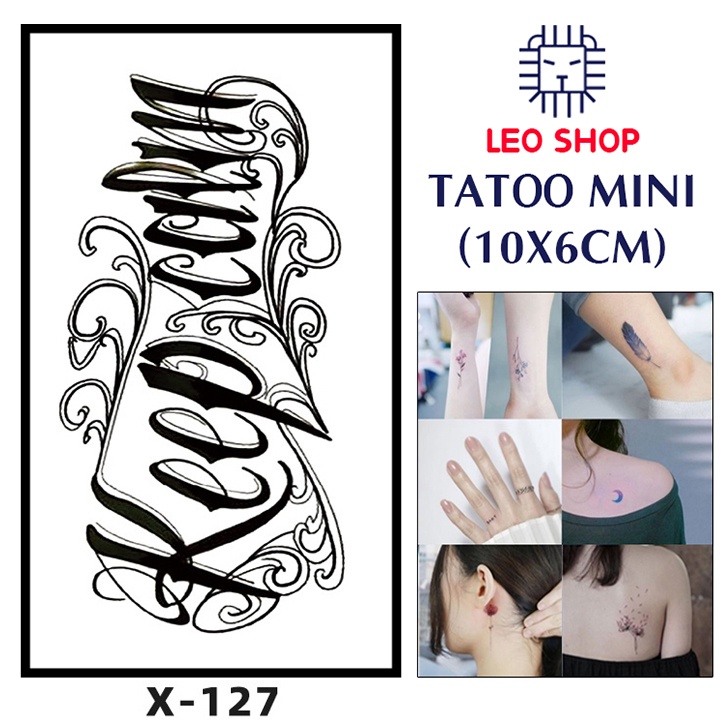 Hình Xăm Dán Mini Dòng Chữ