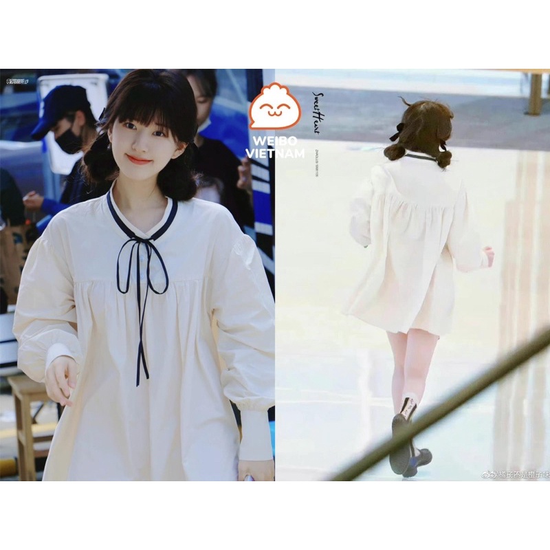 (Sẵn, Có Ảnh Thật) Đầm Sơ Mi Babydoll TRIỆU LỘ TƯ Đáng Yêu