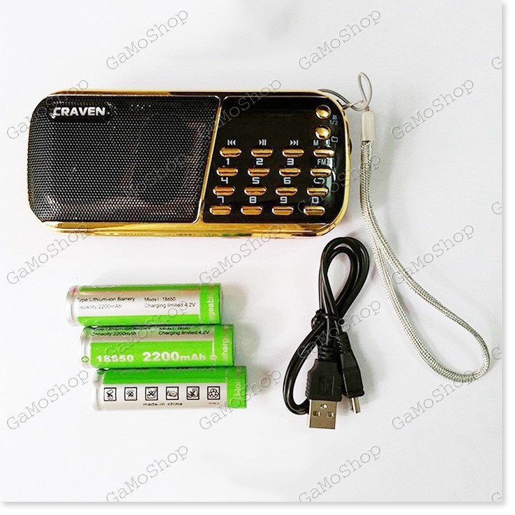 Loa Nghe Nhạc USB Thẻ Nhớ Nghe Pháp Craven CR-25 Xài 3 Pin