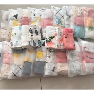 Sét 3 khăn sữa Muslin tree