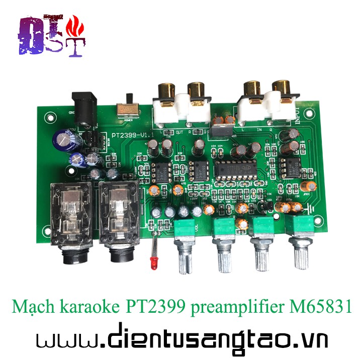 Mạch karaoke PT2399 preamplifier M65831