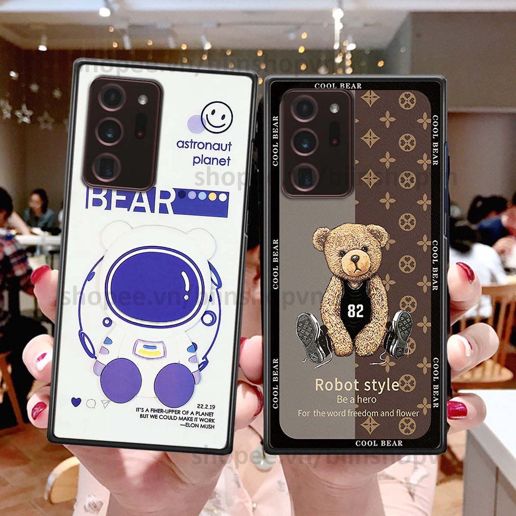 Ốp Samsung Note 20 Ultra hình gấu bear brick đẹp độc lạ, thời trang, cá tính
