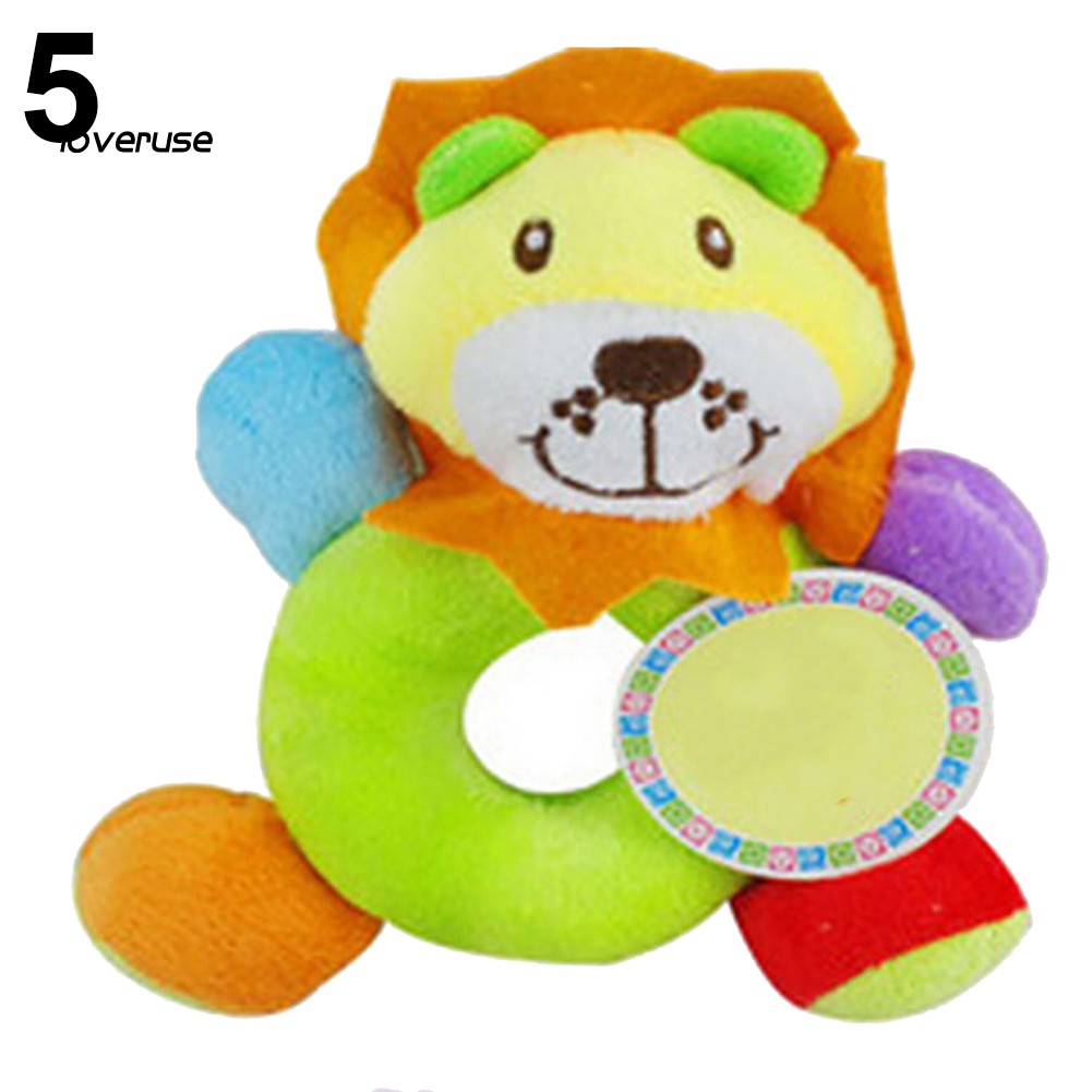 WJ_Baby Kid Child Plush Soft Stuffed Animal Hand Bell Wrist Rattle Educational Toy