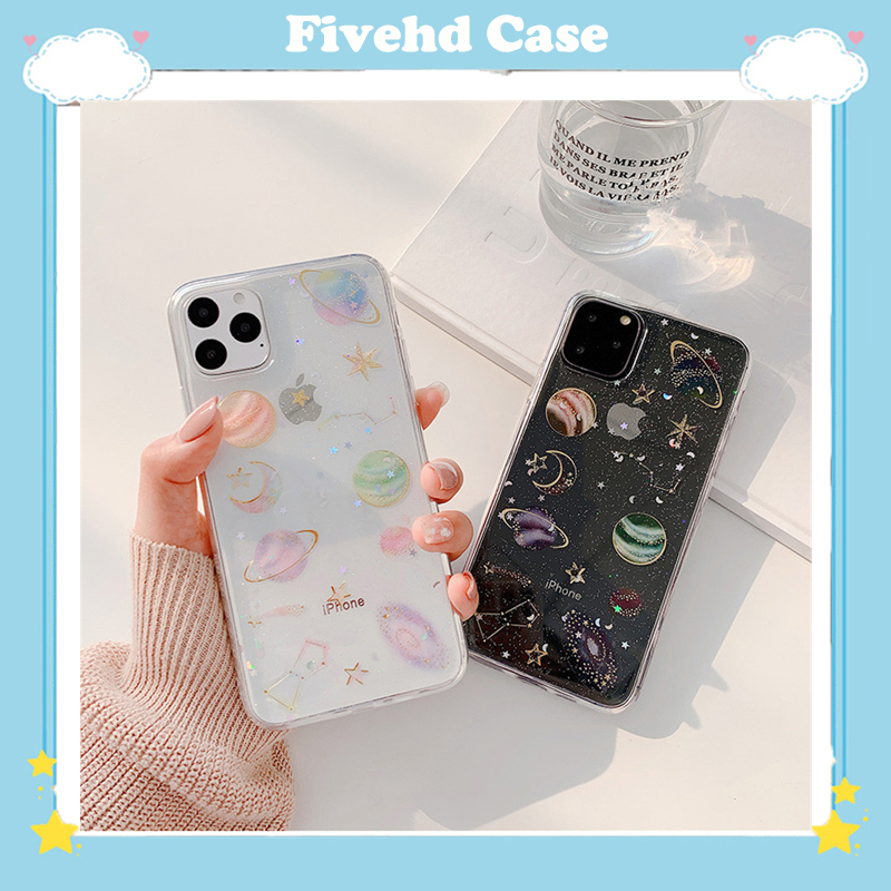 🌈Ready Stock🎁 Samsung A71 A51 M20 M10 M40s  Phone Case Bling Glitter Starry Sky Transparent Soft Shell All-inclusive Protective Cover