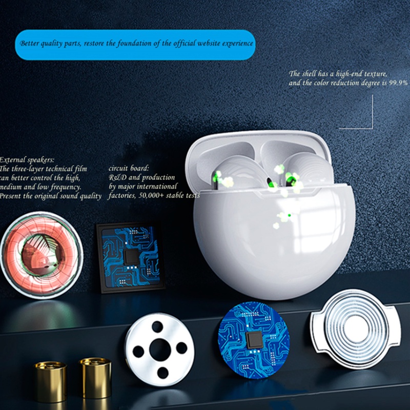 Vỏ Bảo Vệ Hộp Sạc Tai Nghe Airpods Pro 6 Hi-Fi 5.0 Không Dây Hình Fone de Ouvido Độc Đáo
