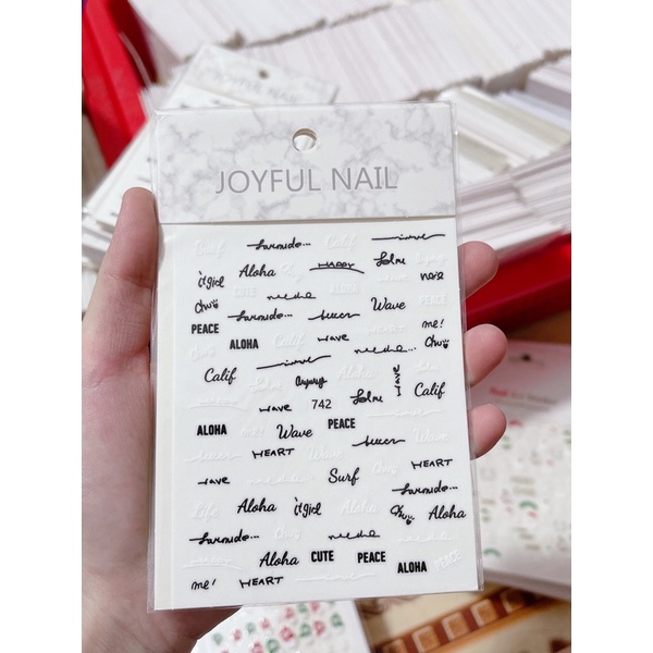sticker chữ kí dán móng