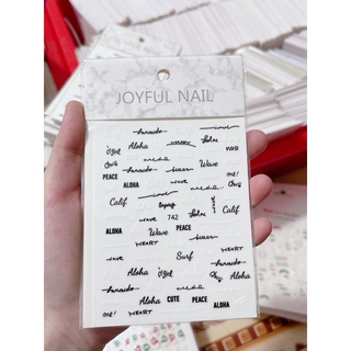 Sticker chữ kí dán móng