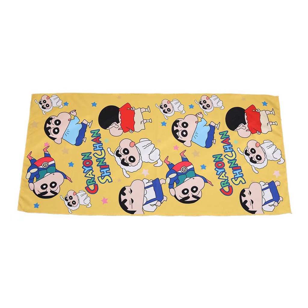 Khăn Tắm Thể Thao Dài Thấm Hút Tốt In Hình Cậu Bé Bút Chì Shin-Chan Hoạt Hình Cho Nam Nữ