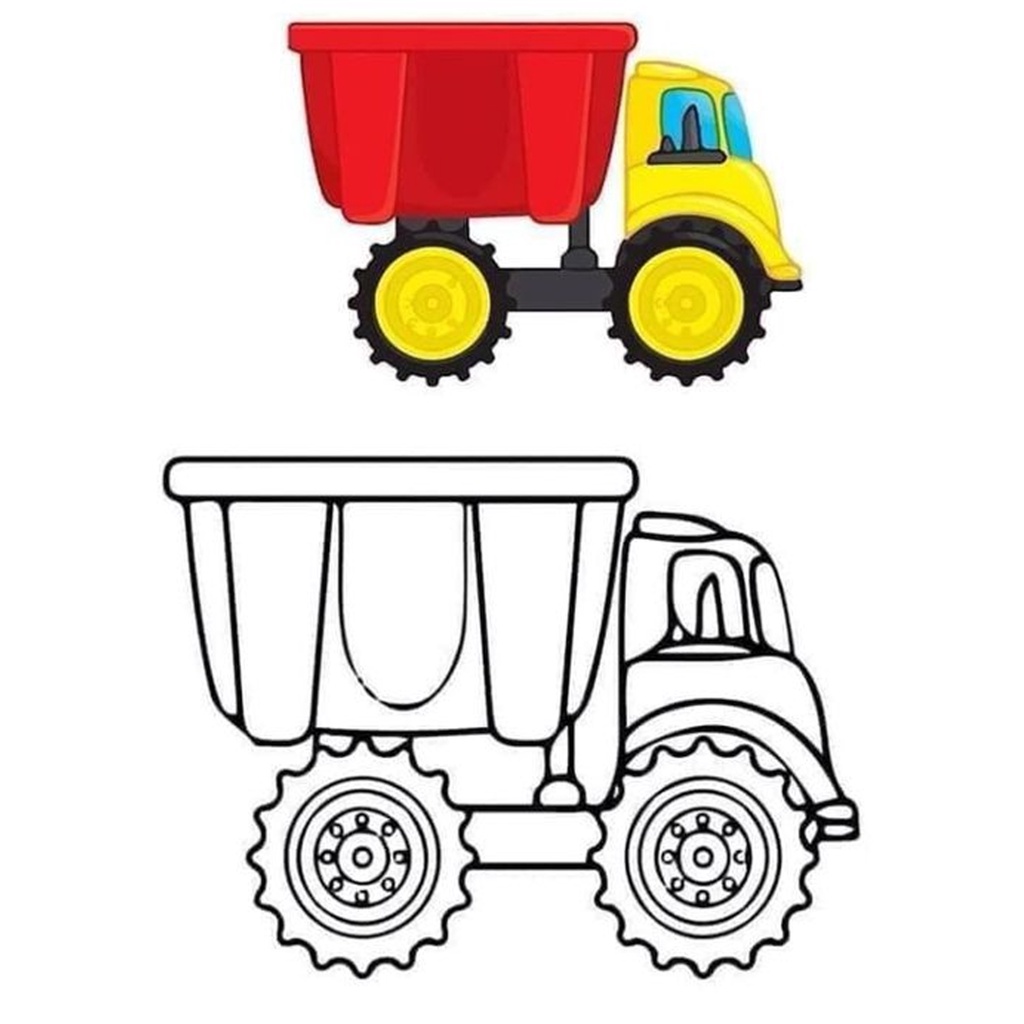 Bộ Tranh tô màu, màu nước theo mẫu cho bé phát triển tư duy, sáng tạo