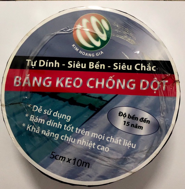 5cm x 10m BĂNG KEO CHỐNG DỘT MÁI TÔN ĐA NĂNG- SIÊU DÍNH 5cm x 10m