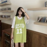 Áo thun bóng rổ Unisex in chữ BQSTON form rộng vải cotton dày dặn co giãn 4 chiều