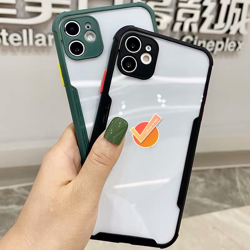 Ốp Lưng Iphone 7 Plus/8plus/xr/xs max/11 pro/11pro max/12 mini/12 pro/12Promax Chống Sốc Lưng Trong suốt GCIP03 | GuCase