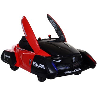 Ô tô xe điện KIDVIET-PRO POLICE SMT8118 đồ chơi vận động cho bé 2 động cơ kèm nhún (Đỏ-Trắng-Cam)
