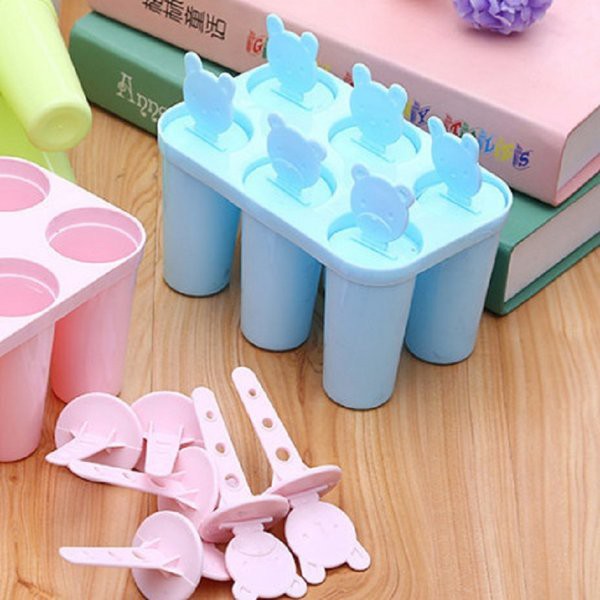 Khuôn làm kem 6 que hình gấu