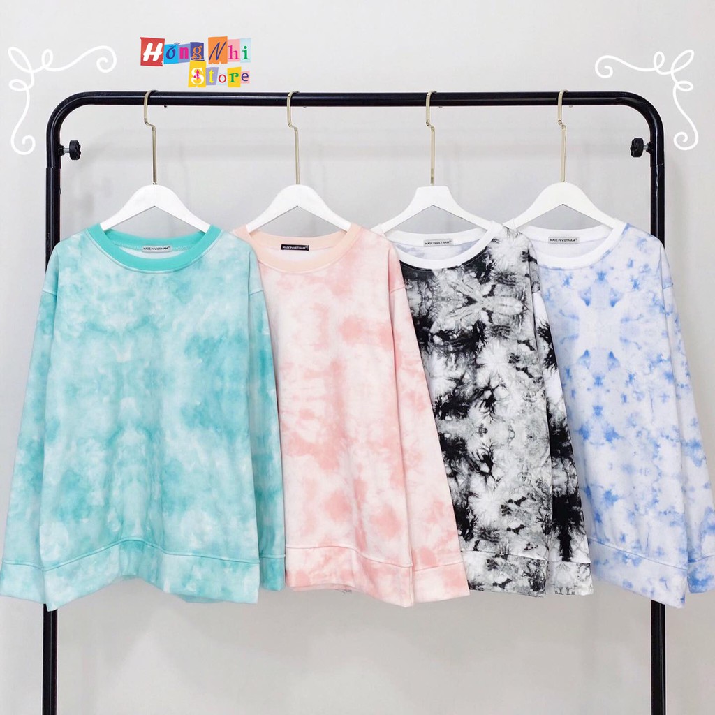 Áo Sweater 3D V4 Loang Màu Dáng Rộng Unisex Nam Nữ Mặc Được - MM | BigBuy360 - bigbuy360.vn