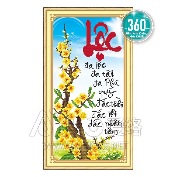 Tranh đính đá Lộc 77306 (chưa đính)