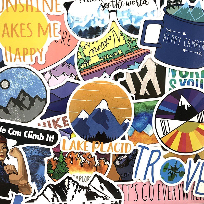 JOJO· Bộ Hình Dán Chống Thấm Đi Bộ đường Dài Ngoài Trời, 50 tờ/bộ