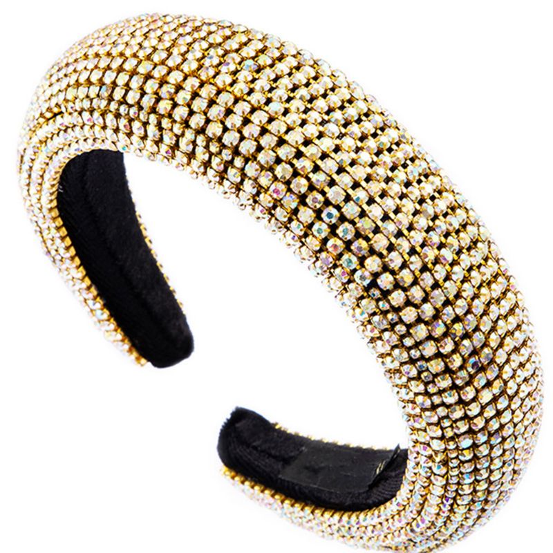 Băng Đô Đệm Xốp Đính Đá Nhiều Màu Sắc Phong Cách Baroque