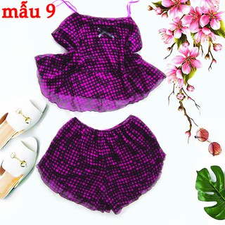 Đồ bộ voan chấm bi 2 tầng big size
