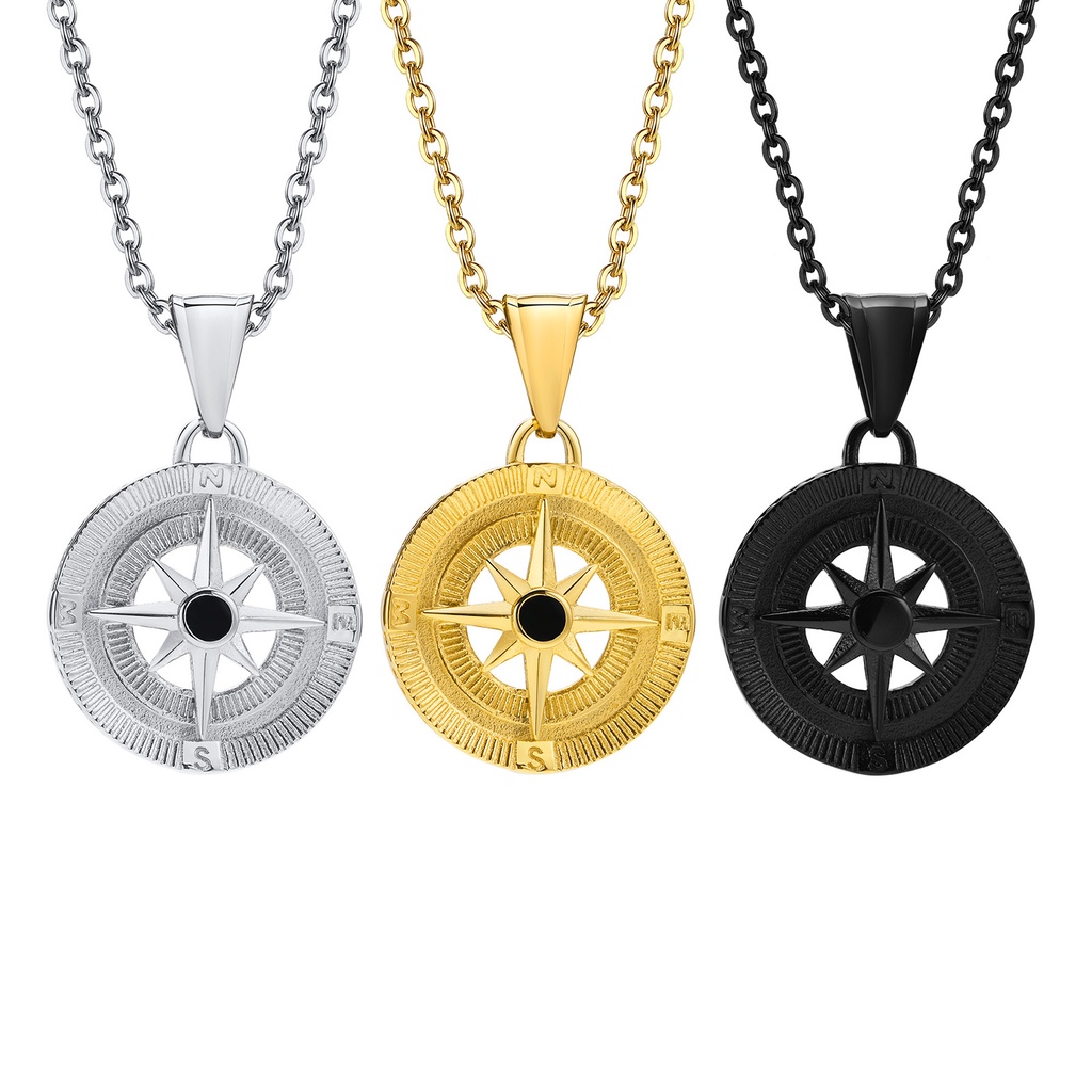 Vòng cổ Mặt Hình La Bàn Thời Trang Cá Tính Cho Nam