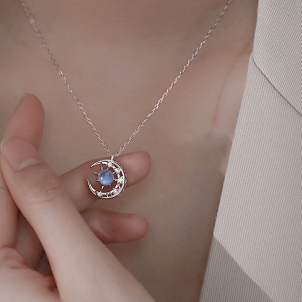 Vòng cổ mặt hình mặt trăng thanh lịch cho bạn bè