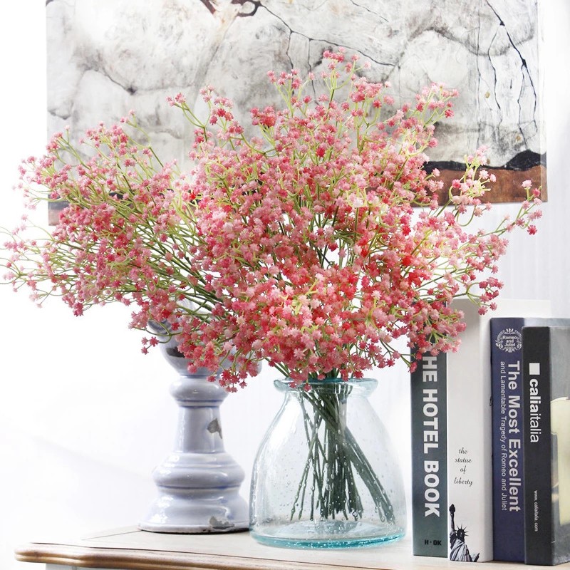 Bó hoa baby nhân tạo thiết kế xinh xắn dùng trang trí tiệc cưới