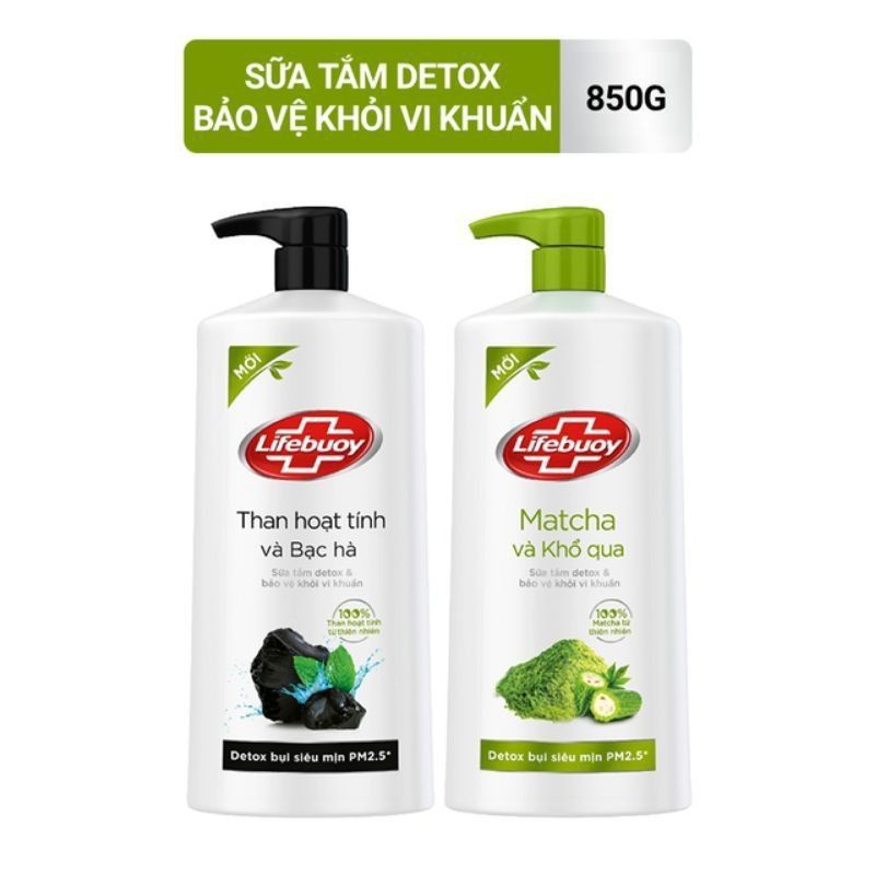 Sữa tắm LIFEBUOY MATCHA &amp; KHỔ QUA chai 850g