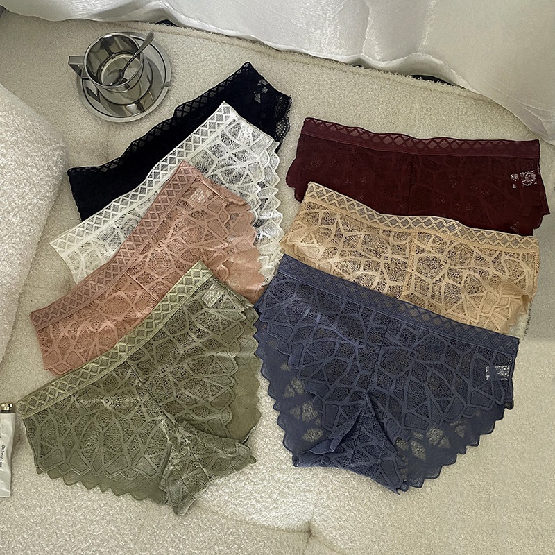 Quần Lót Ren Rỗng Không Đường May Thoải Mái Thoáng Khí Nâng Hông Plus Size Enraa Quyến Rũ Cho Nữ