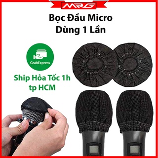 Bọc đầu micro màu đen khẩu trang micro dùng 1 lần, đơn giá 100 cái và 20 cái.