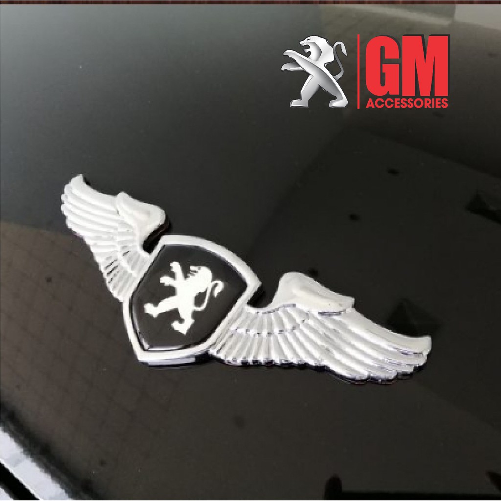 Lô gô Cánh chim nắp capo Peugeot 3008 new và 5008